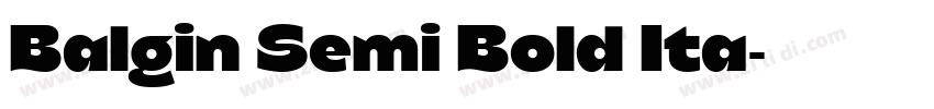 Balgin Semi Bold Ita字体转换